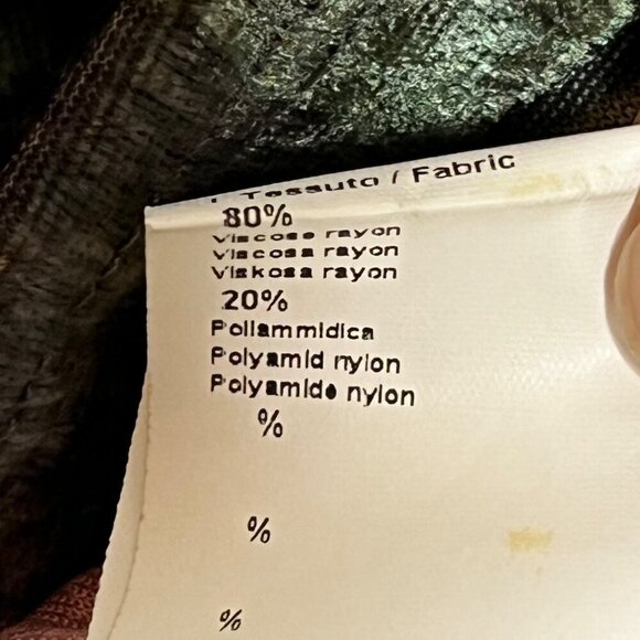 Fendi 3/4 Sleeve Button Front Leather Lace Up Sleeves Wearable Art Size 8 - Picture 11 of 11